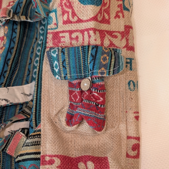 NWOT! Large RICE LOVE Boho Backpack - Picture 5 of 10